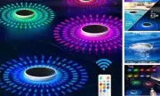 Solar Floating Pool Lights with Remote: 12 Color Modes 3 Timer Function, 4Pack