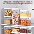 Cereal Containers Food Storage Box Transparent With Lock Lid Home Organization