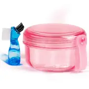 No Leak & Non-Slip Partial Denture Case Retainer Bath Box Cup, Denture Soaking C