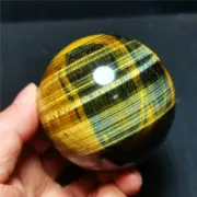 TOP 391G Natural Polished Tiger eye Crystal Sphere Ball Healing R632