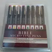 Bible Micro-Line Color Pens (8-Piece Set)