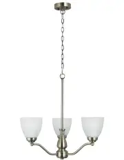 [Oriel Lighting] RochesterTraditional Glass Pendant Light 3lt in Antique Brass