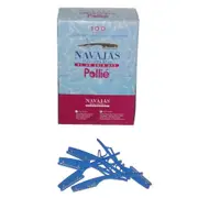 Pollies Blue Disposable Razors with Comb Guard - Box 100