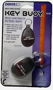 Floating Key Fob Davis Instruments Key Buoy, Inflates Automatically Save New