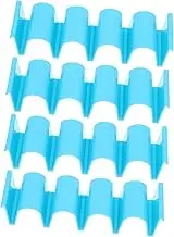 FUNOMOCYA 4Pcs Kitchen Taco Holder Versatile Taco Rack for Baking DIY Blue Easy to Clean Supports Soft Hard Shells for Pancakes Burritos More