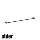 AVVA Round Single Towel Rail - 600mm - Matte Black