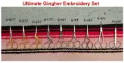 Gingher Ultimate Embroidery set of 9 scissors (Italy) (Free Shipping)