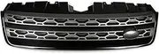 Front Radiator Grille Upper Racing Grill Compatible For Land Rover Discovery Sport L550 2015 2016 2017 2018 2019 Car Styling With Logo(Black gloss gray)