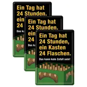 3PK Nostalgic Art Metal/Paper Mailing Postcard 24 Stunden w/Envelope 10x14cm