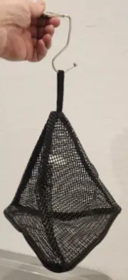 New! Triangle Zippered Hanging Black Mesh Bag for Outdoor Camping Picnic Table