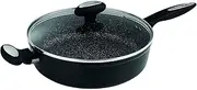 Zyliss Ultimate Non-Stick Sauté Pan With Lid 28cm/11in | Forged Aluminum | Rockpearl Plus Technology | 10-Year Guarantee | Oven and Grill Safe up to 180°C | Dishwasher Safe | Black