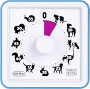Countdown Timer 3 inch; 60 Minute 1 Hour Visual Timer - Sky Blue