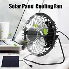 Mini USB Desk Fan Small Quiet Solar Panel Cooler USB Powered Portable Table Fan