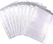10Pcs White Bubble Mailers, Bubble Mailer Padded Envelopes, Self Seal Waterproof Mailing Envelopes Bubble Padded Shipping Bags for Mailing, Packaging, Small Business, Boutique (4.33 x 4.33 Inch)