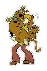 Scared Scooby-Doo Shaggy Premium Character Domed Logo Automotive Sticker Emblem
