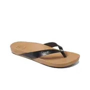 REEF Women's Cushion Court Flip Flop Black/Natural - RF0A3FDSBLN, Black/Natural