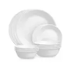 Corelle 16-Piece Winter Frost White Dinnerware Set –Microwave & Dishwasher Safe,