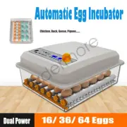 64 Egg Automatic Egg Incubator Digital LED Hatch Turning Chicken Duck Poultry AU