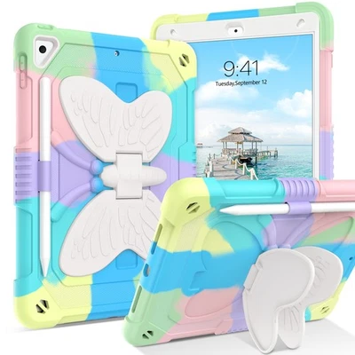 For iPad 10.2" 9th/8th/7th Generation Case PC Silicone Rugged Shockproof Cover