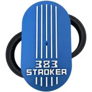 383 STROKER - 15" Oval Air Cleaner Kit - BLUE - Die-Cast Raised Logo - Ansen