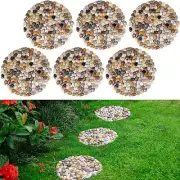STEPPING STONES River Rock Pavers Pebbles for Garden Set of 6