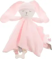 CATIEBYE Comfort Doll Blanket Towel Stuffed Animals Bunny Stuffed Animal Soother Pink Plush