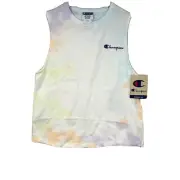 NWT Champion Tie Dye Boyfriend Muscle Tee Cloud Dye Pastel Women’s Size Medium
