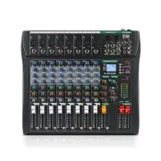 XTUGA 80CT 8 Channel Mixer for PC Recording Sound Controller Audio Interface ...