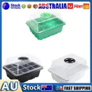 12 Holes Seed Starter Tray with Humidity Dome for Succulent Plant (Green) Au