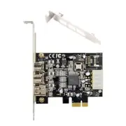 3-Port PCIe to 1394 A+B Controller Card For FireWire Devices For Win For Linux