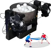 Automatic Ball Server, 36w Ping Pong Robot Machine-Double Head, with 36 Different Spin Balls Table Tennis Robots Automatic Ball Machine for Training, Ball Frequency 40-70/min, Home Ball Trainer
