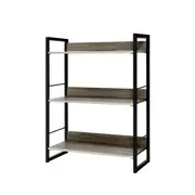 Industrial 3-Tier Bookshelf Corner Bookcase Adjustable Floor Storage Shelf