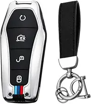 KUNIO Car Key Fob Cover Case Fit for BYD Qin Plusdmi Atto 3 Han EV Dolphin Key Protective Cover Keychain Key Holder Key Cover
