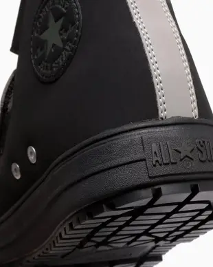 日本限定 Converse ALL STAR PS V-3 HI 魔鬼氈 黑色x黑底 全黑 工作靴 安全鞋/ 27.5 cm