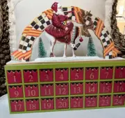 MacKenzie Childs Retired Olde Time Santa Advent Calendar NEW