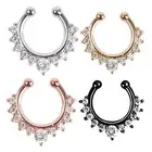 1Pc Fake Septum Clicker Nose Ring Hanger Clip On Non Piercing Body Ring Jewelry