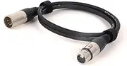 ROBAUN 0.3-15M 5 PIN XLR Colorful Connectors Cable Adapter, DMX512 XLR Male to Female DMX Cable(SL-BK,8m)