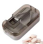 Pill Splitters for Small or Large Tablet - Dose Tablet Cutter Pill Splitter with Dispenser - Accurate Medicine Crusher Safety Guard Cut Tool for for Women & Men