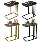 C-shaped Sofa Side Table Modern Side Table End Table With Sturdy Metal Frame
