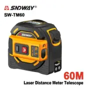 SNDWAY 60M Laser Distance Meter Tape Self-Locking Rangefinder Survey Tool