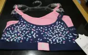 NEW CALVIN KLEIN GIRLS COTTON PULLOVER BRA TOPS SET x2 PINK BLUE STARS SIZE 7-8