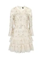 Needle & Thread Bloom Gloss Embellished Tulle Mini Dress - Cream - 4 (UK8 / S) 4 (UK8 / S)