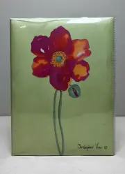 Photo Album "Christopher Vine" ~ Green Cover w/Vibrant Flower (4"x6" 198 Pics)