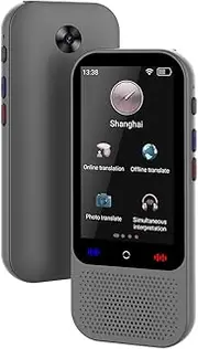 Language Translator Device with 138 Languages Voice Translating 16 Offline Translation Simultaneous Interpretation Support Voice Video Recording Text/Photo Translate Group Chat