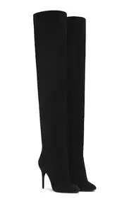 [ALAÏA] Suede Over-The-Knee Boots