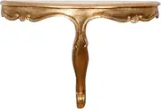 W50xDP24xH34 cm Sized Made in Italy Wood Made Gold Leaf Finish Wall Cabinet