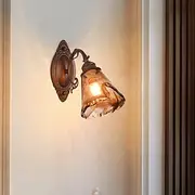 Wall Sconce, Modern Wall Light Fixtures, Farmhouse Wall Sconces with Clear Glass Shade, Wall Lights for Living Room, Bedroom, Stair, Bathroom, Hallway 110-240V