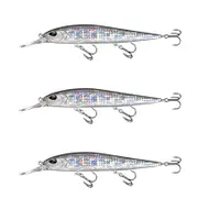 3x 13 Fishing 80mm Whipper Snapper Jerkbait Fishing Lures - Disco Shad