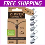 Instant Zipper Slider Replacement - 7pcs Silver Multipack for All Zipper Types