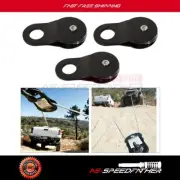 22000 LBS Snatch Block 10T Capacity Recover Vehicle Winch Pulley Black 3pcs